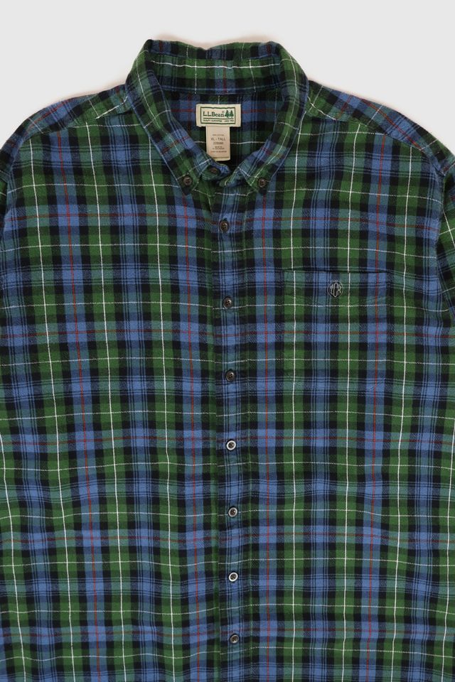Vintage L.L. Bean Plaid Flannel Button-Down Shirt #1