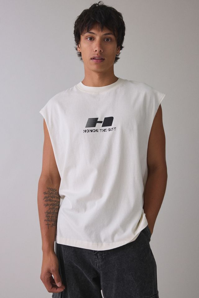 Honor The Gift Frequency Graphic Muscle Tee #1