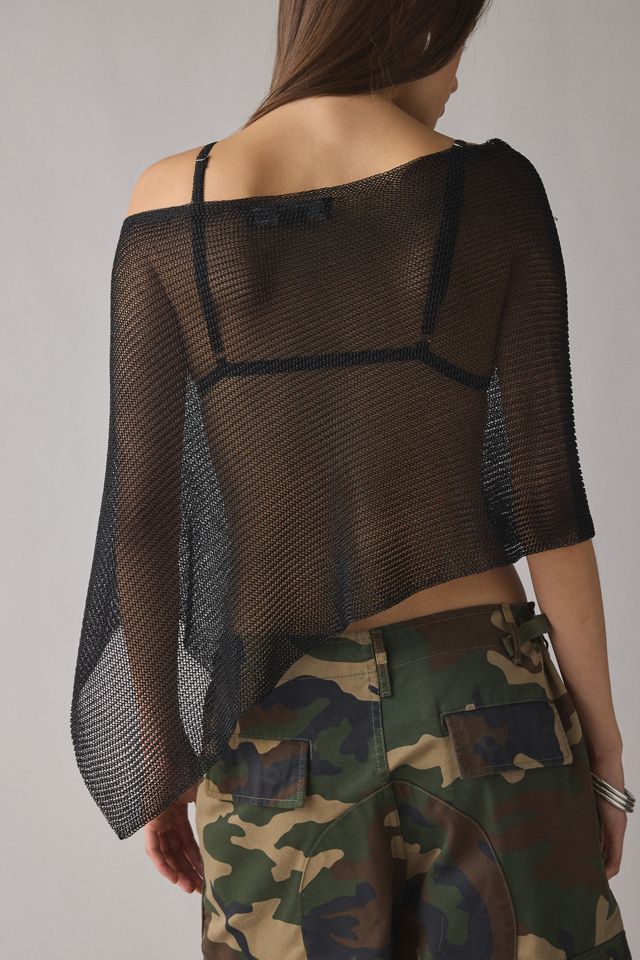 Lioness Luminous Asymmetric Sheer Poncho Top #2