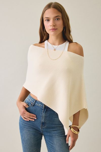 Lioness Luminous Asymmetric Sheer Poncho Top