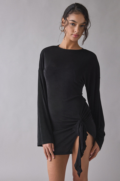 Lioness Cosmic Asymmetric Ruched Mini Dress