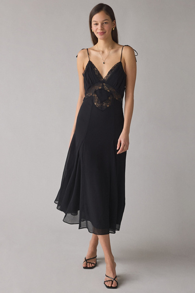 Lioness Harmony Lace Trim Slip Midi Dress | Urban Outfitters