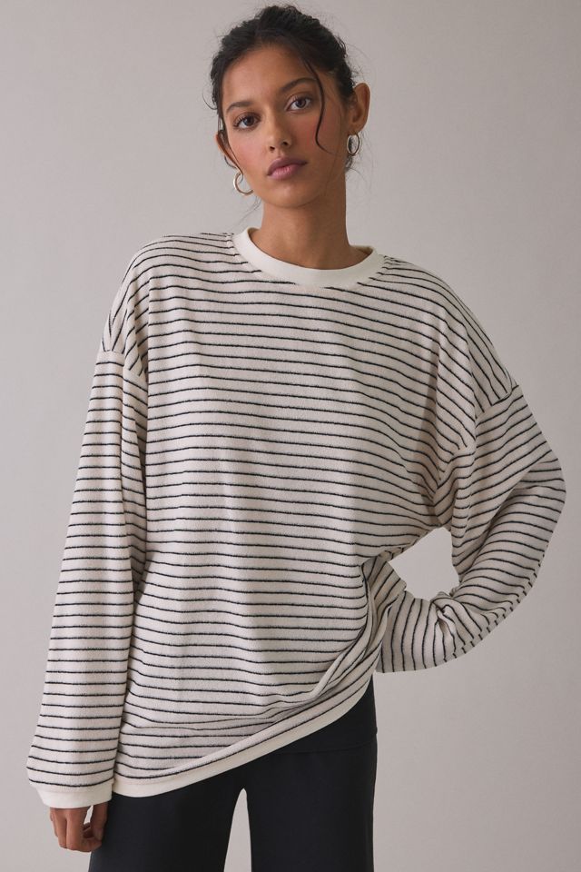 Lioness Bry Noir Stripe Oversized Long Sleeve Tee #2