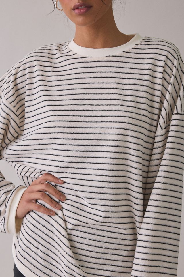 Lioness Bry Noir Stripe Oversized Long Sleeve Tee #3