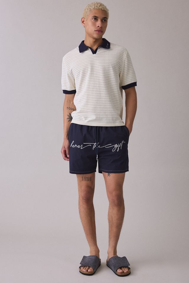 Honor The Gift Cursive Hybrid 5” Swim Trunks #2