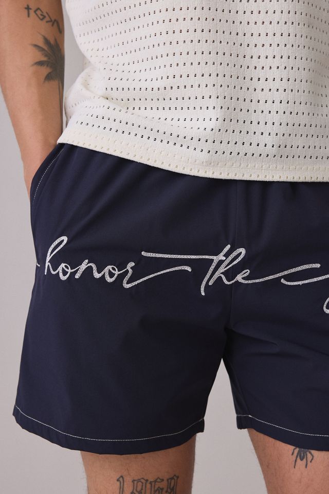 Honor The Gift Cursive Hybrid 5” Swim Trunks #3