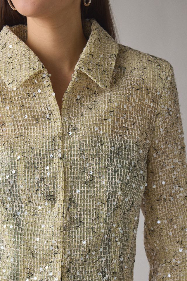 Lioness Slick Sequin Crop Jacket #1