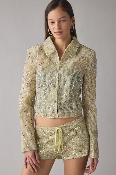 Lioness Slick Sequin Crop Jacket