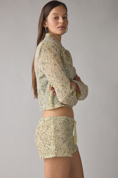 Lioness Slick Sequin Micro Short