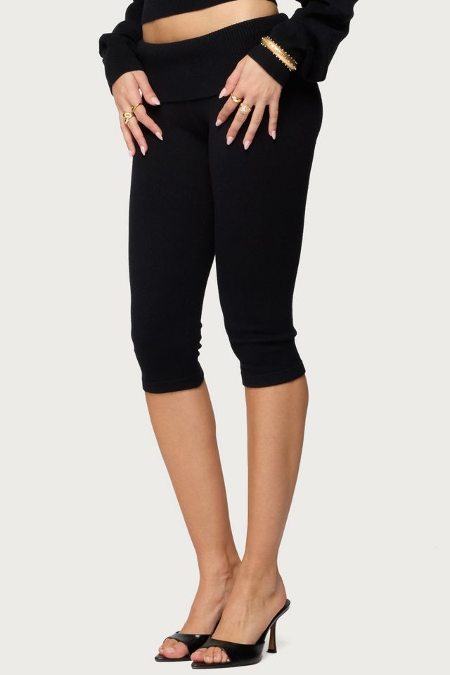 Edikted Skyla Knit Capri Pants #3