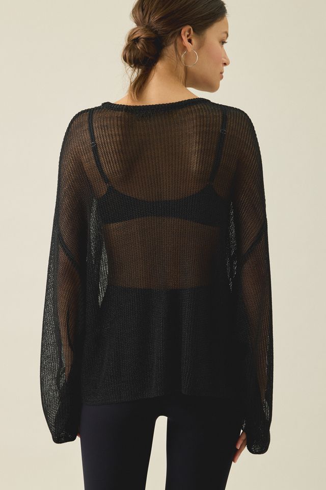 Lioness Bloom Sheer Oversized Long Sleeve Top #2