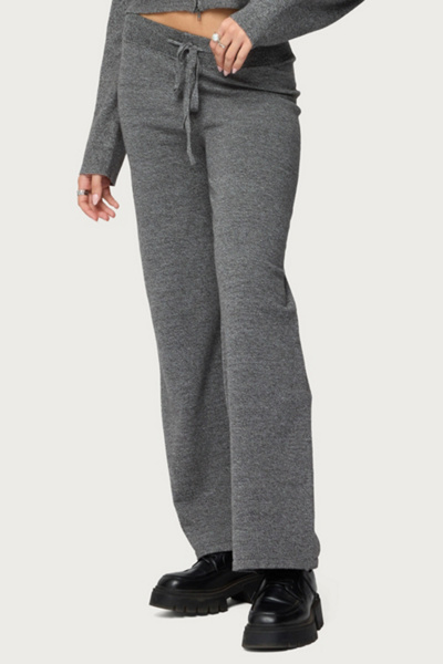 Edikted Ayah Straight Leg Knit Pants