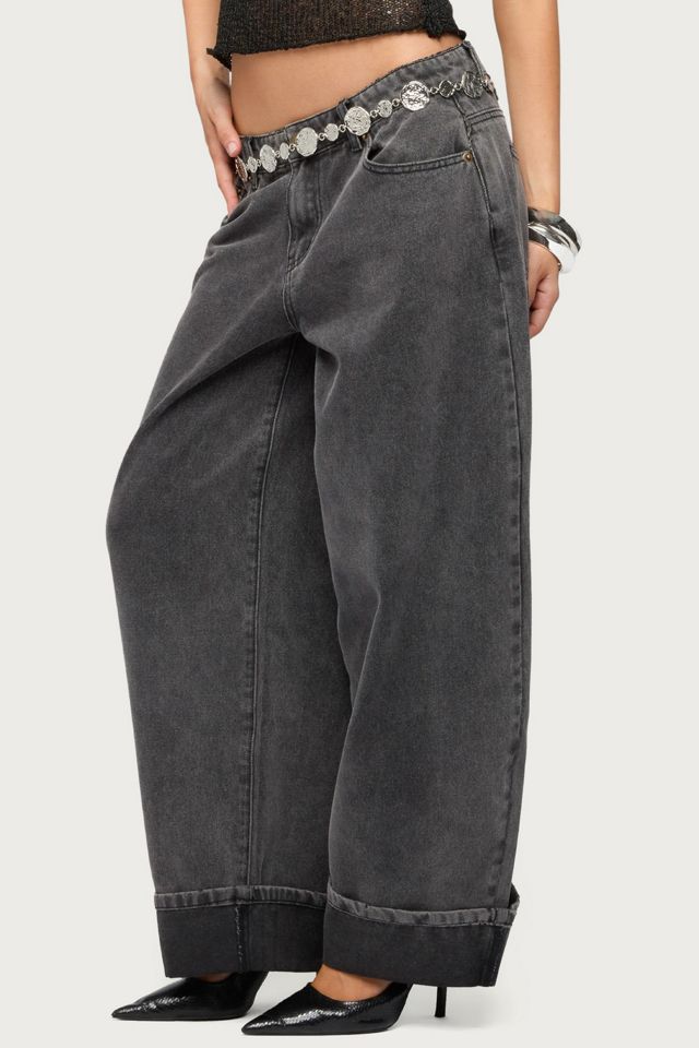 Edikted Petite Kella Low Rise Baggy Jean #3