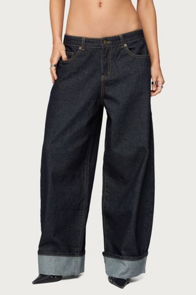 Edikted Petite Kella Low Rise Baggy Jean