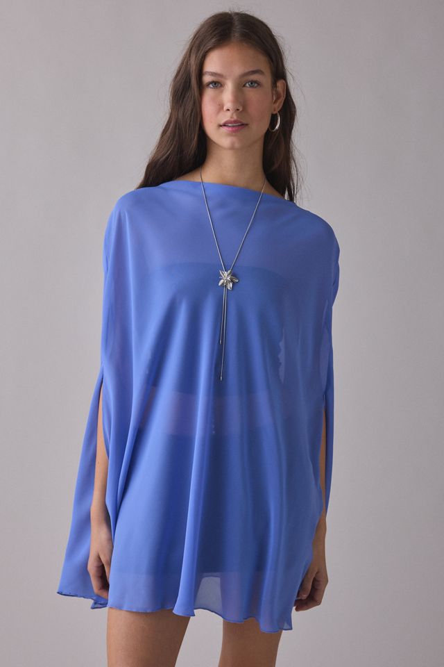 Lioness Aura Sheer Boatneck Poncho #1