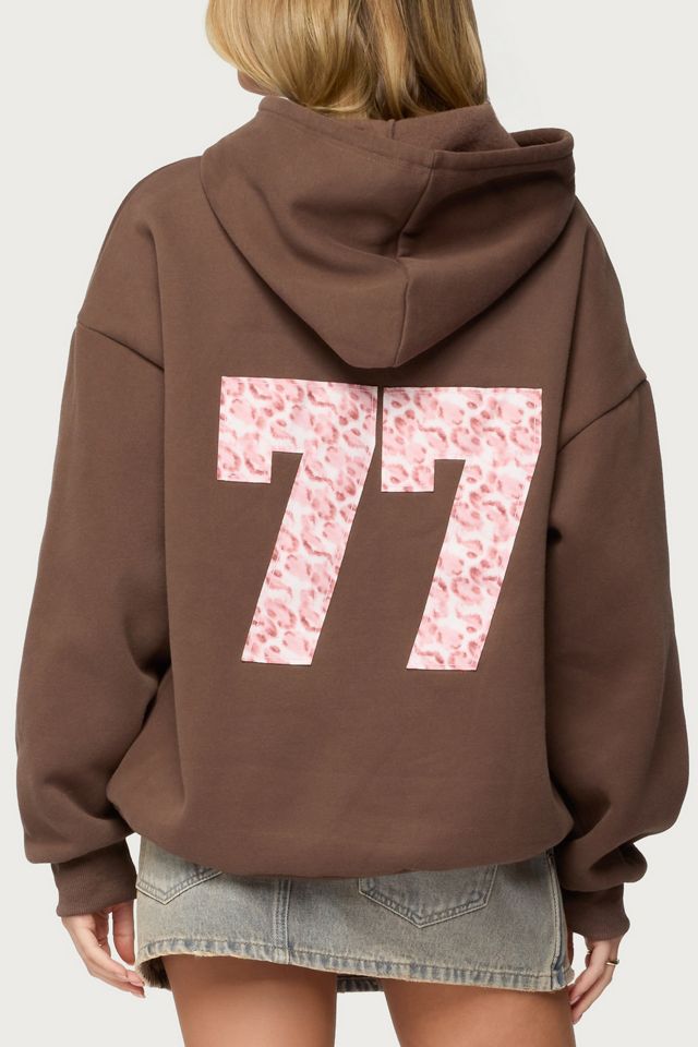 Edikted Leopard 77 Oversized Hoodie #4