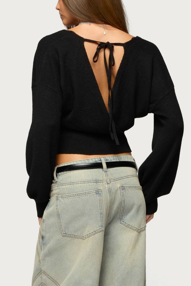 Edikted Lillia V Neck Wrap Sweater #1
