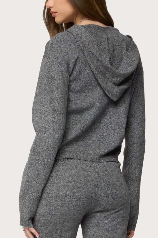 Edikted Ayah Knit Zip Up Hoodie | Urban Outfitters