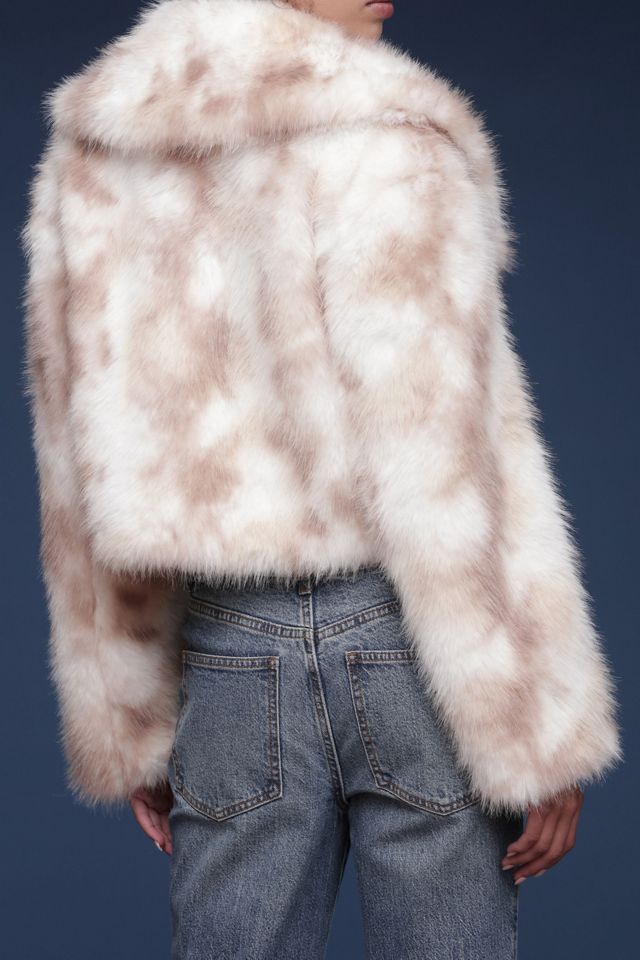 Avec Les Filles Faux Fur Collared Cropped Coat #2
