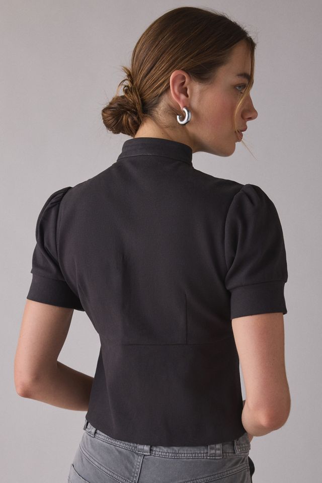 Motel Renia Short Sleeve Military Top #1