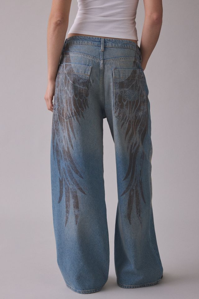 BDG Jaya Angel Wings Graphic Baggy Boyfriend Jeans #1