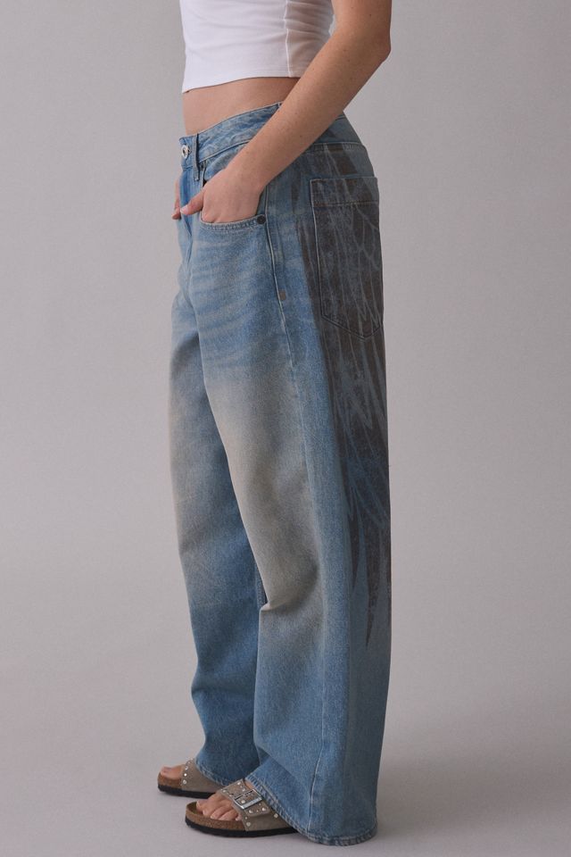 BDG Jaya Angel Wings Graphic Baggy Boyfriend Jeans #3