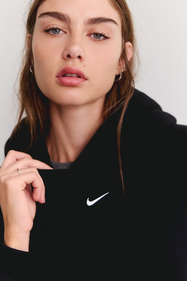 Nike Studio Fleece Oversized Cropped Hoodie Sweatshirt #1