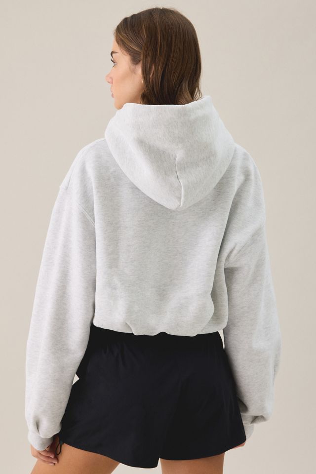 Nike Studio Fleece Oversized Cropped Hoodie Sweatshirt #1