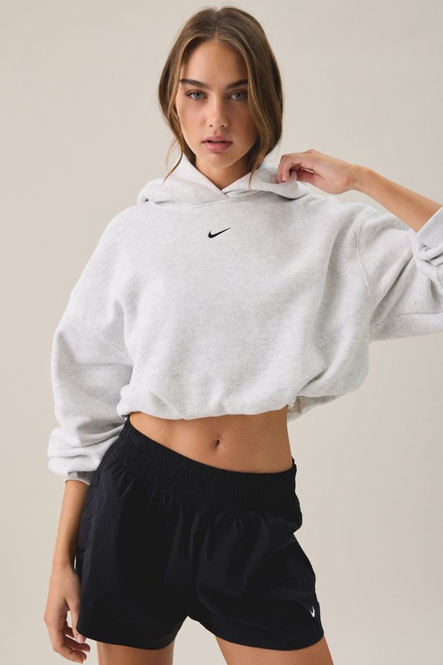 Nike Studio Fleece Oversized Cropped Hoodie Sweatshirt #2