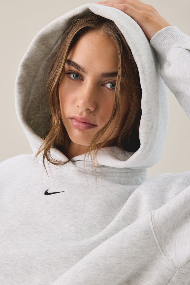 Nike Studio Fleece Oversized Cropped Hoodie Sweatshirt #3