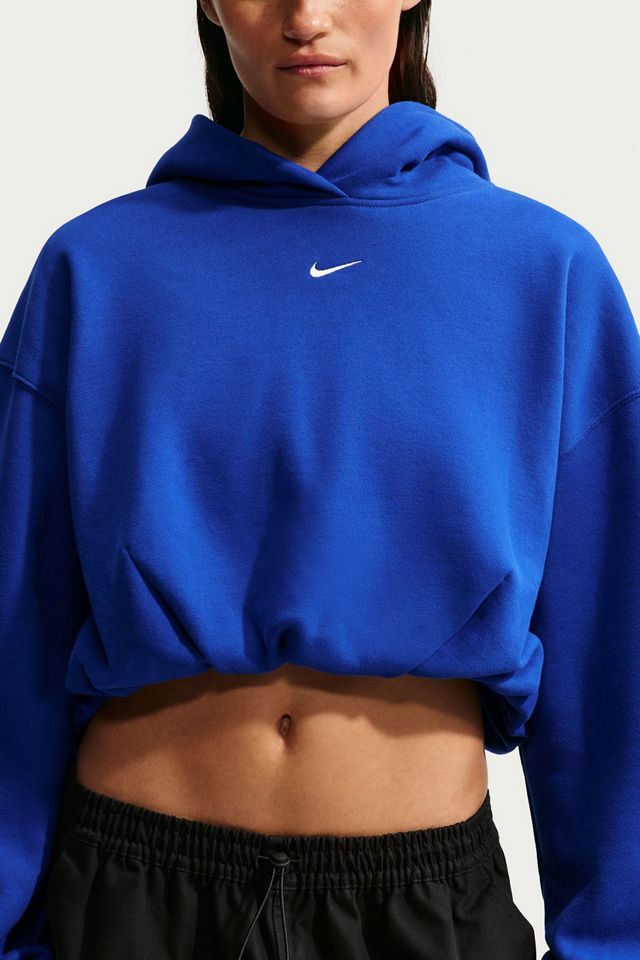 Nike Studio Fleece Oversized Cropped Hoodie Sweatshirt #1