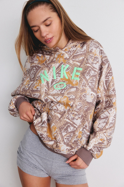 Nike Studio Fleece Oversized Pullover Hoodie Sweatshirt