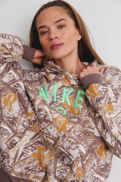 Nike Studio Fleece Oversized Pullover Hoodie Sweatshirt