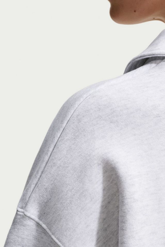 Nike Studio Fleece Oversized Cropped Polo Pullover #2