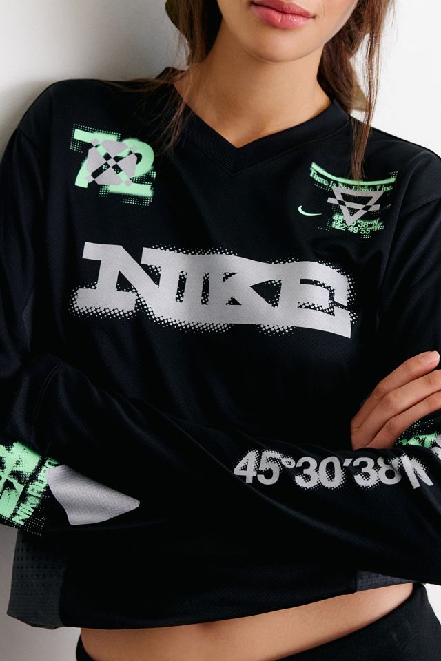 Nike Swift Jersey Graphic Long Sleeve V-Neck Running Top #2