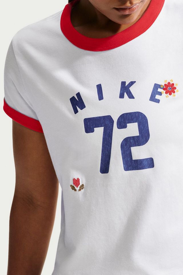 Nike Sportswear Floral Graphic Cropped Ringer Tee #2