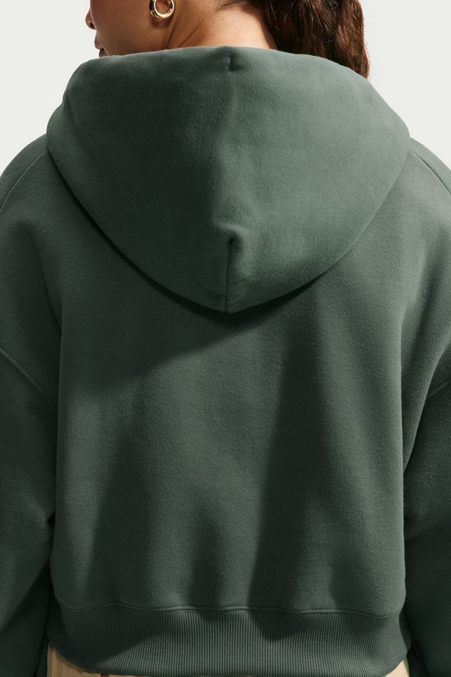 Nike Studio Fleece Oversized Cropped Full-Zip Hoodie Sweatshirt #1
