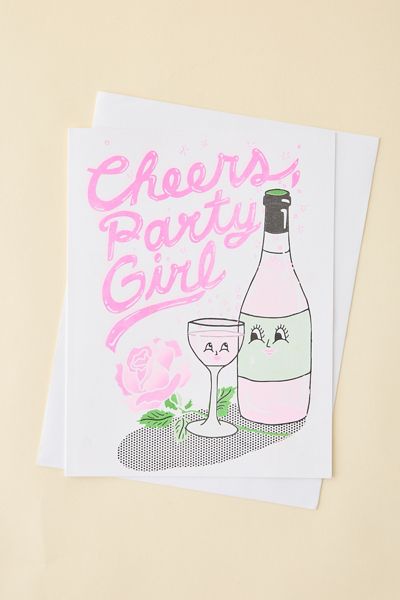 Carte d'anniversaire géante Yellow Owl Workshop Cheers Party Girl