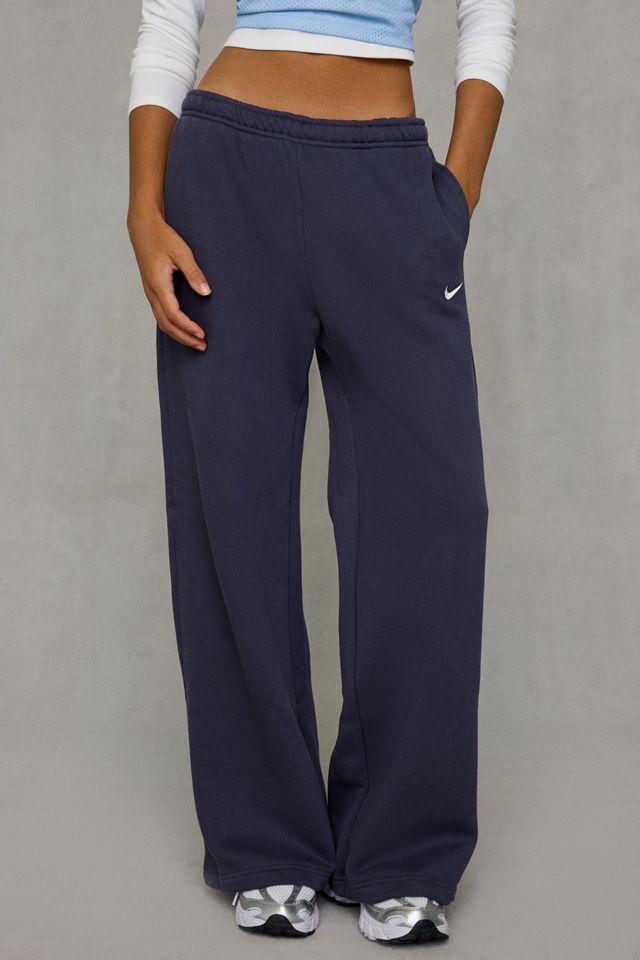 Nike Studio Fleece Mid-Rise Wide Leg Pants #1