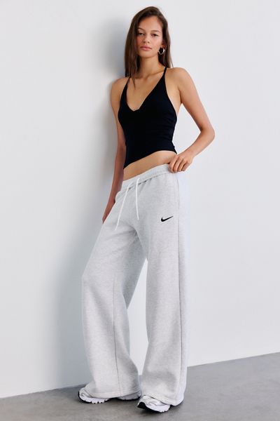 Nike Studio Fleece Mid-Rise Wide Leg Pants