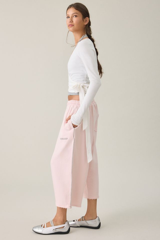 iets frans… Harri Piped Wide Leg Cropped Jogger Pants #1