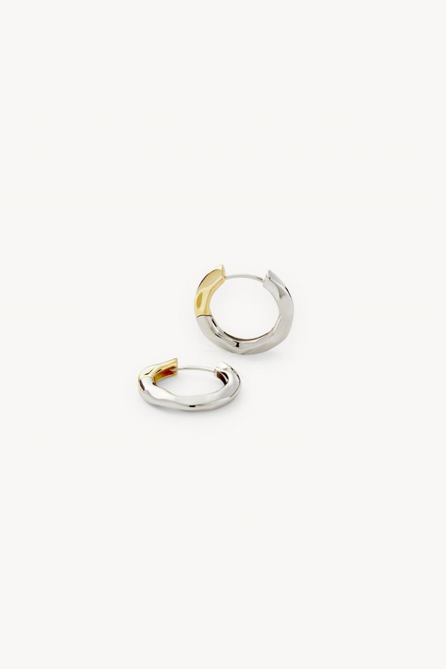 MACHETE Petite Wavy Mixed Metal Hoops #2