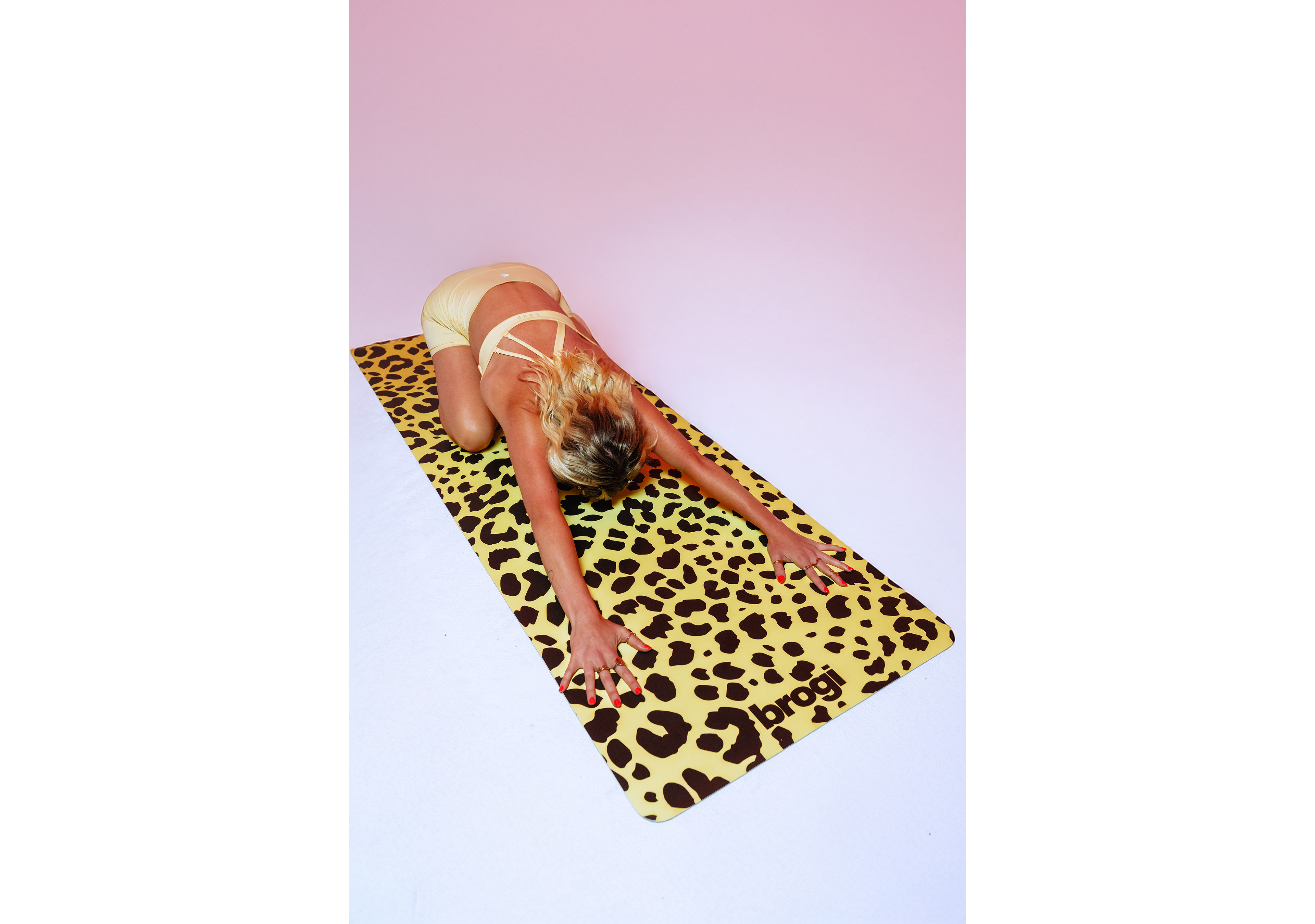 Brogi Yoga Leopard Print Rubber Yoga Mat