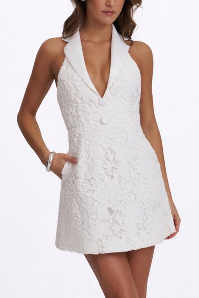 Miss Circle Ignacia Halter Mini A-line Dress