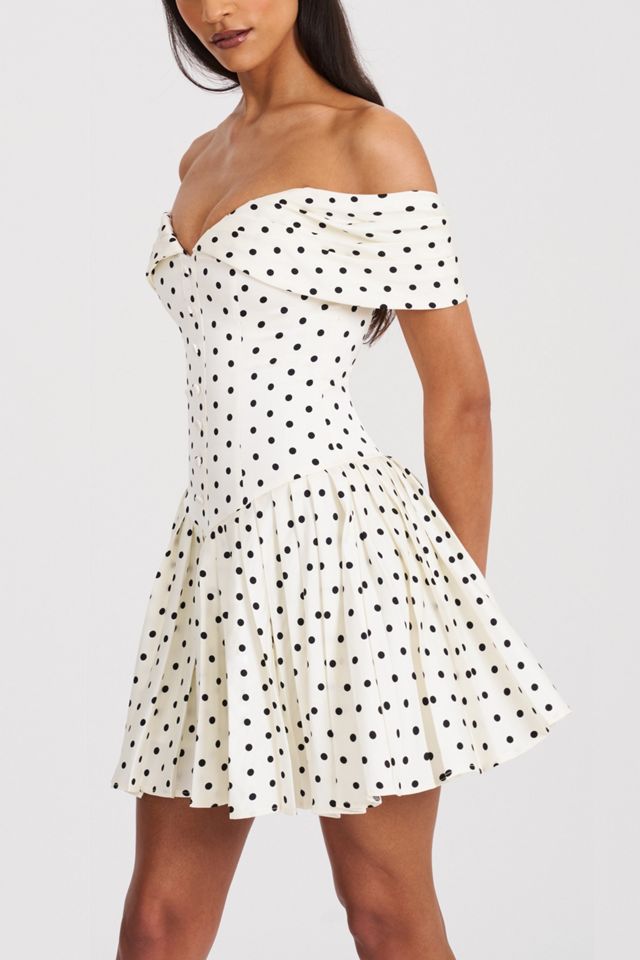 slim fit dress slacks Jessica Dress in B+W Polka Dots- L only – UnionRose