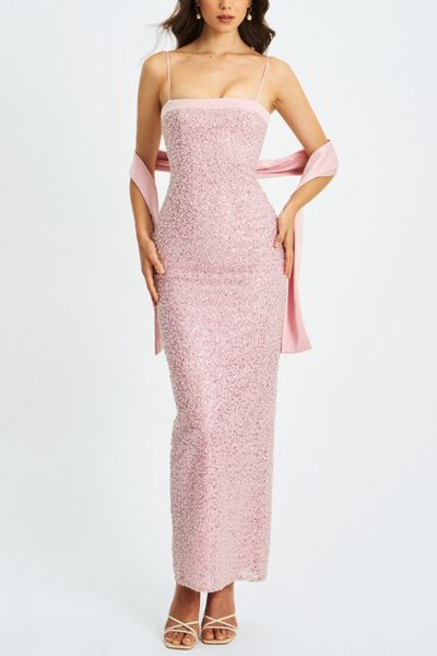 linen long dress The Linen V-Neck Maxi Dress