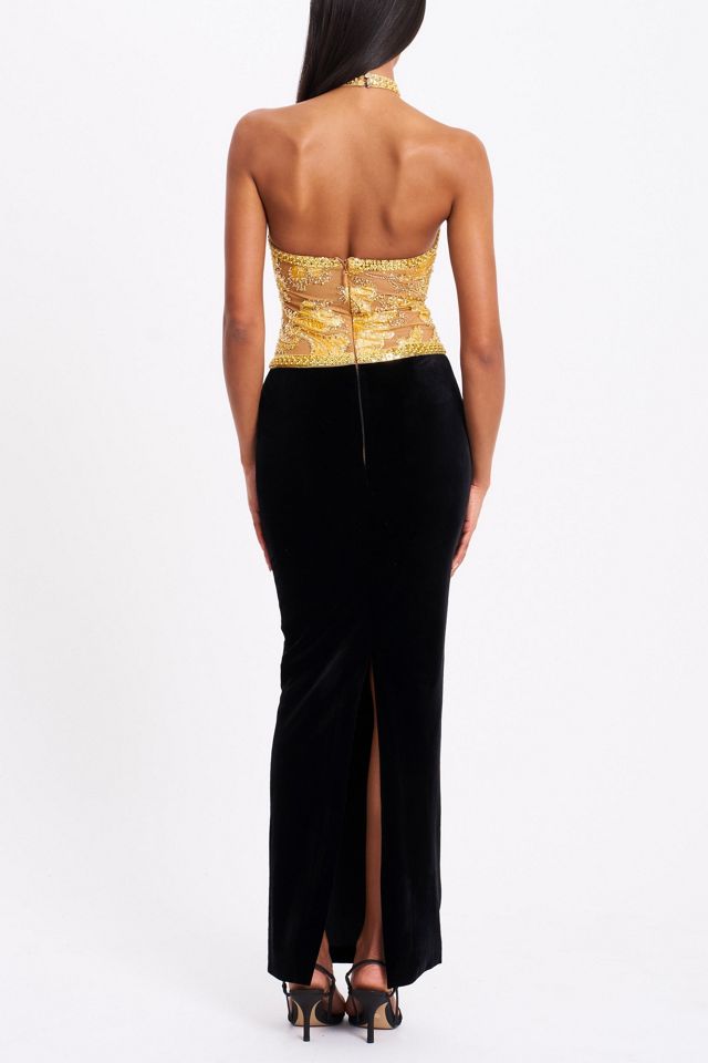 Miss Circle Gazelle Embroidered Vintage Style Maxi Dress #3