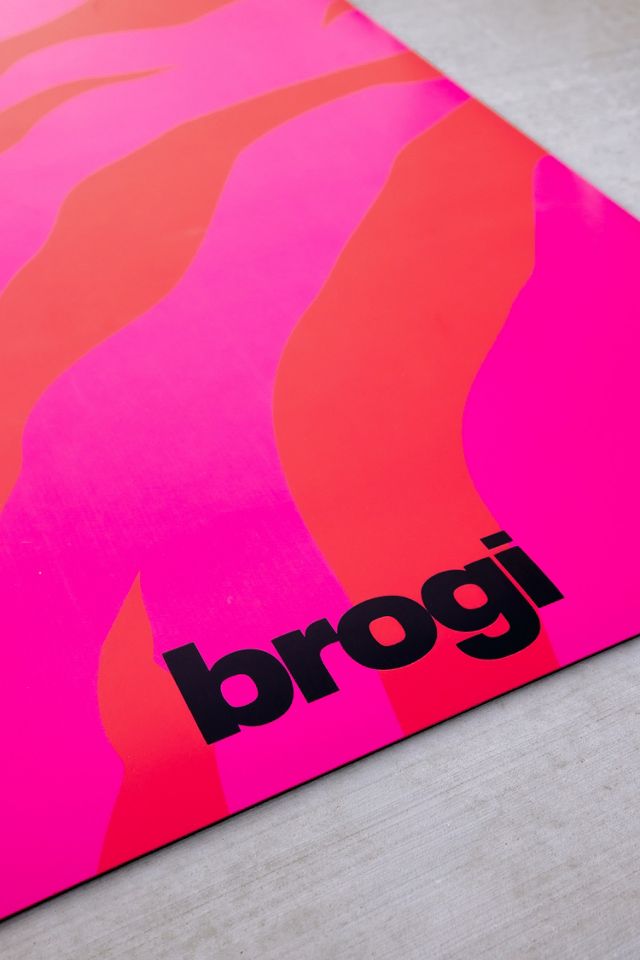 Brogi Yoga Hot Pink Zebra Rubber Yoga Mat #1