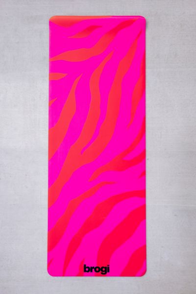 Brogi Yoga Hot Pink Zebra Rubber Yoga Mat
