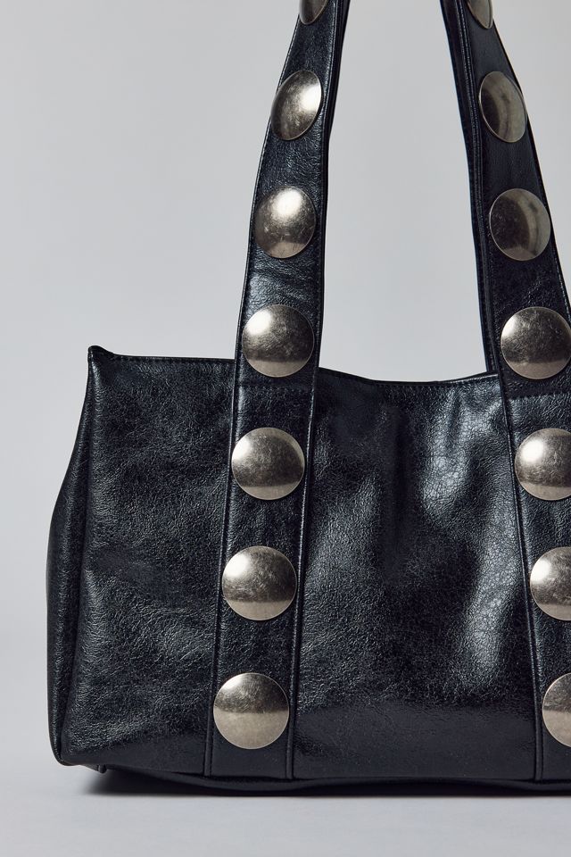 BDG Mara Studded Faux Leather Tote Bag #5